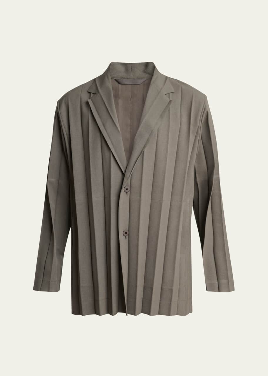 Homme Plisse Issey Miyake Men's Edge Ensemble Pleated Sport Coat