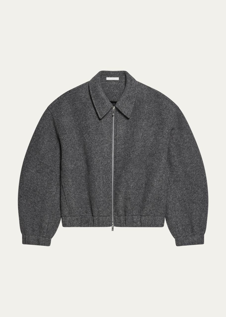 Helmut Lang Men's Wool Bonded Full-Zip Bomber Jacket - Bergdorf