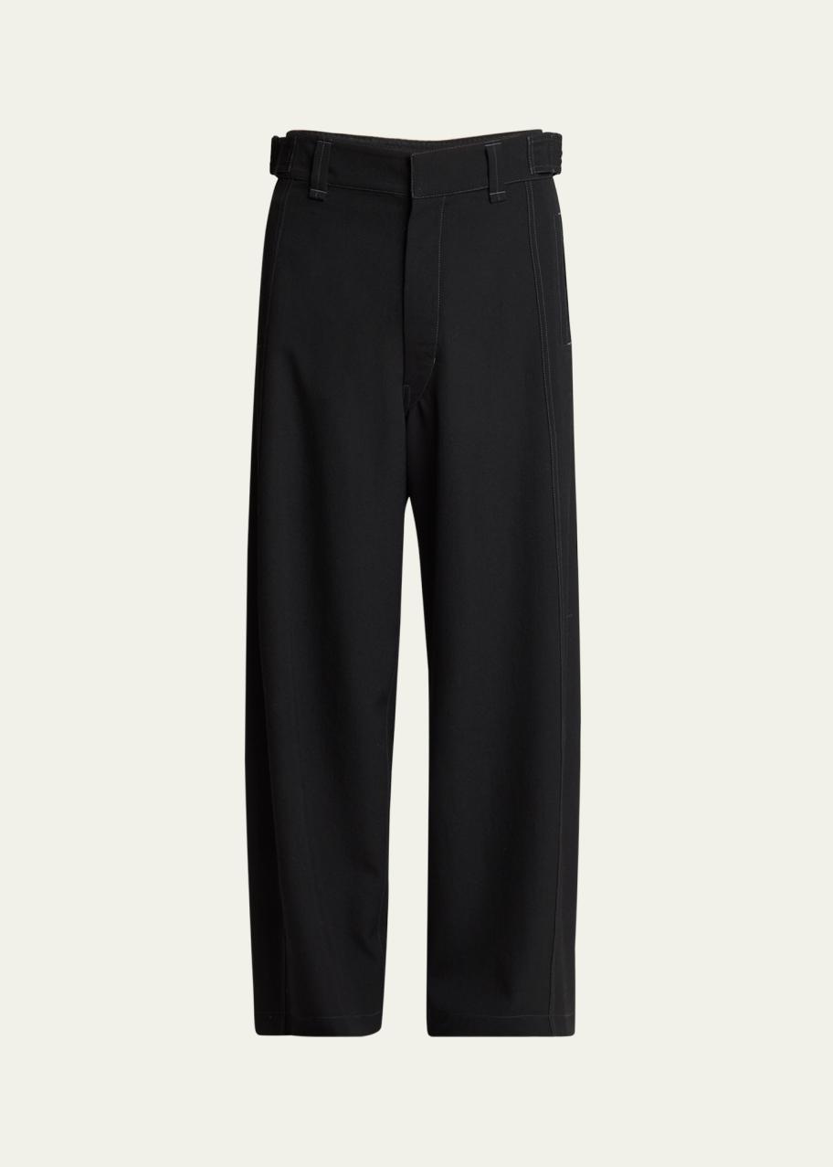 S*u様 【lemaire】WOOL MAXI UTILITY PANTS LEMAIRE Men's Wool Twill Wide Leg Utility Pants - Bergdorf Goodman