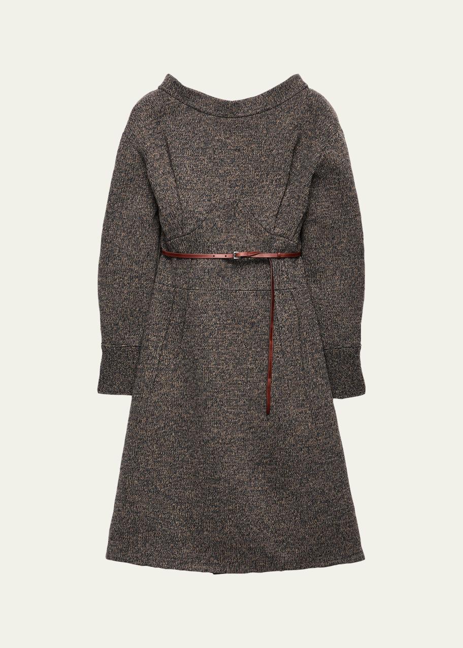 Prada Seamed High-Neck Wool Sweater Dress - Bergdorf Goodman
