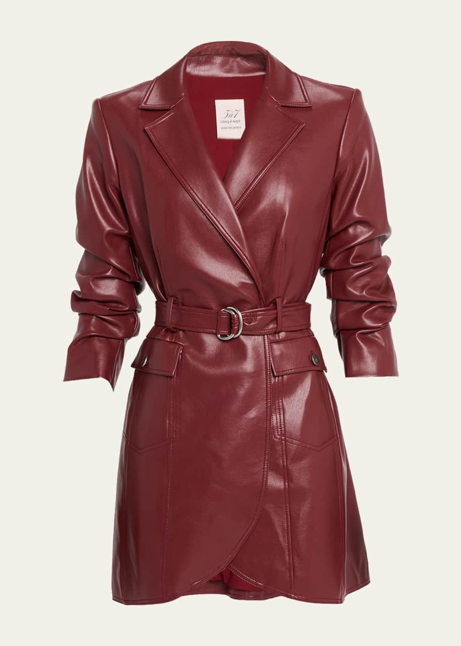 Cinq a Sept Jenessa Vegan Leather Mini Blazer Dress - Bergdorf Goodman