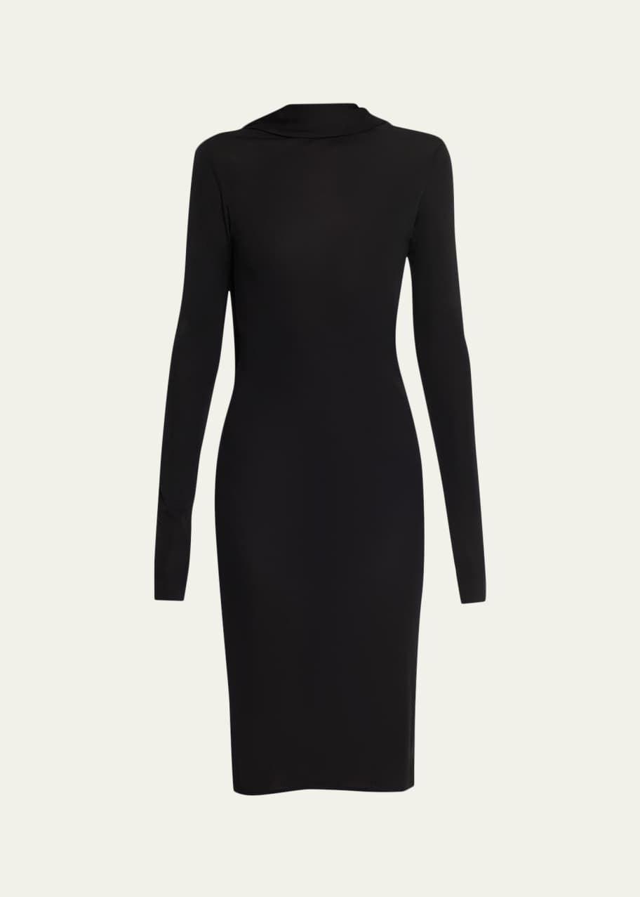 Toteme Cocoon Cape Jersey Midi Dress - Bergdorf Goodman