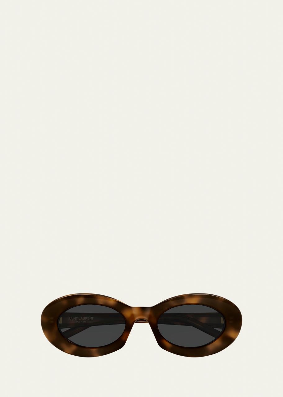 Saint Laurent SL 594 Oval Acetate Sunglasses - Bergdorf Goodman display picture 1