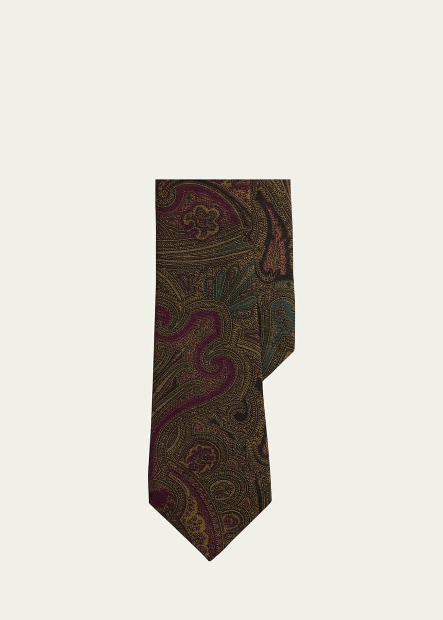 Ralph Lauren Purple Label Men's Cotton and Cashmere Maxi-Paisley
