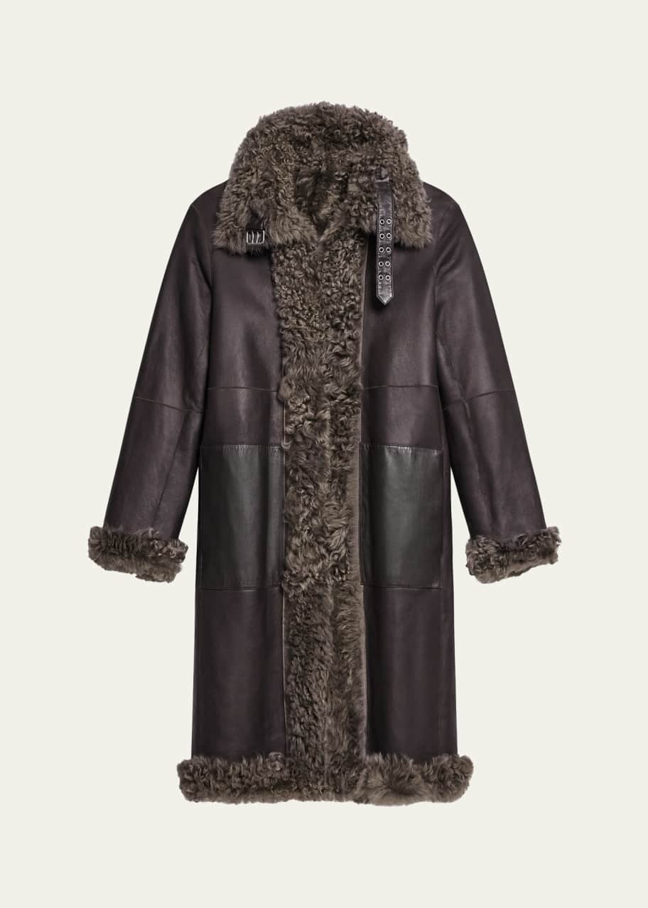 Helmut Lang Reversible Curly Shearling Coat - Bergdorf Goodman