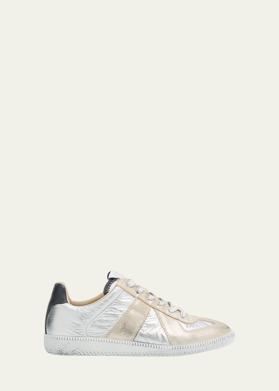 Maison Margiela Replica Leather Suede Low-Top Sneakers - Bergdorf