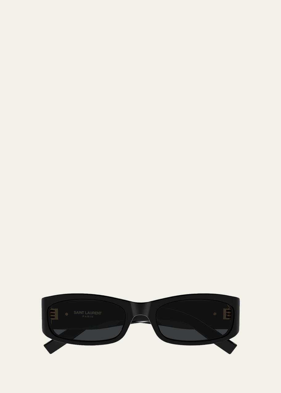 YVES SAINT LAURENTサンローラン Saint Laurent YSL 55mm Acetate Rectangular Sunglasses - Bergdorf