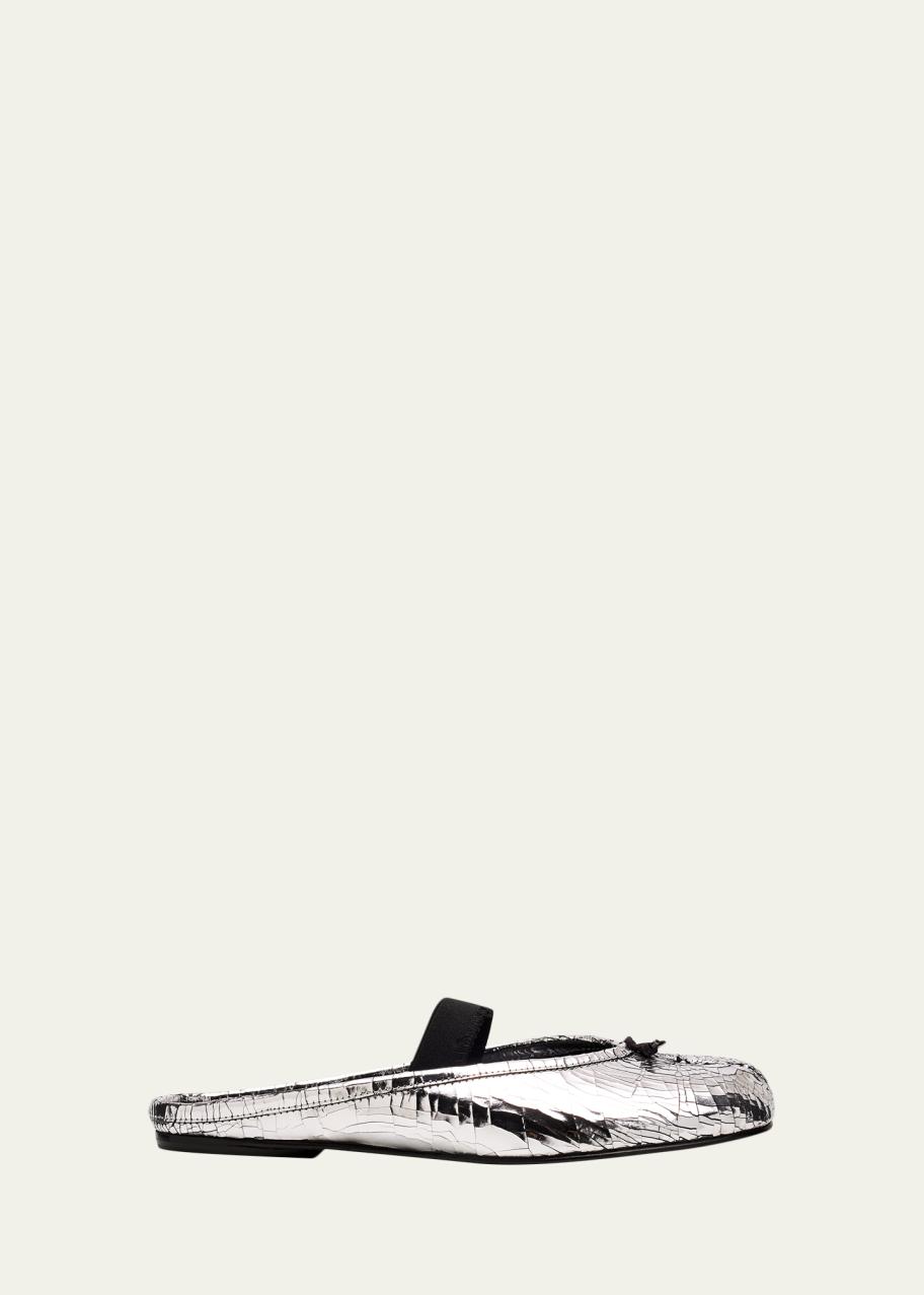 Maison Margiela Tabi Broken Mirror Leather Ballerina Mules