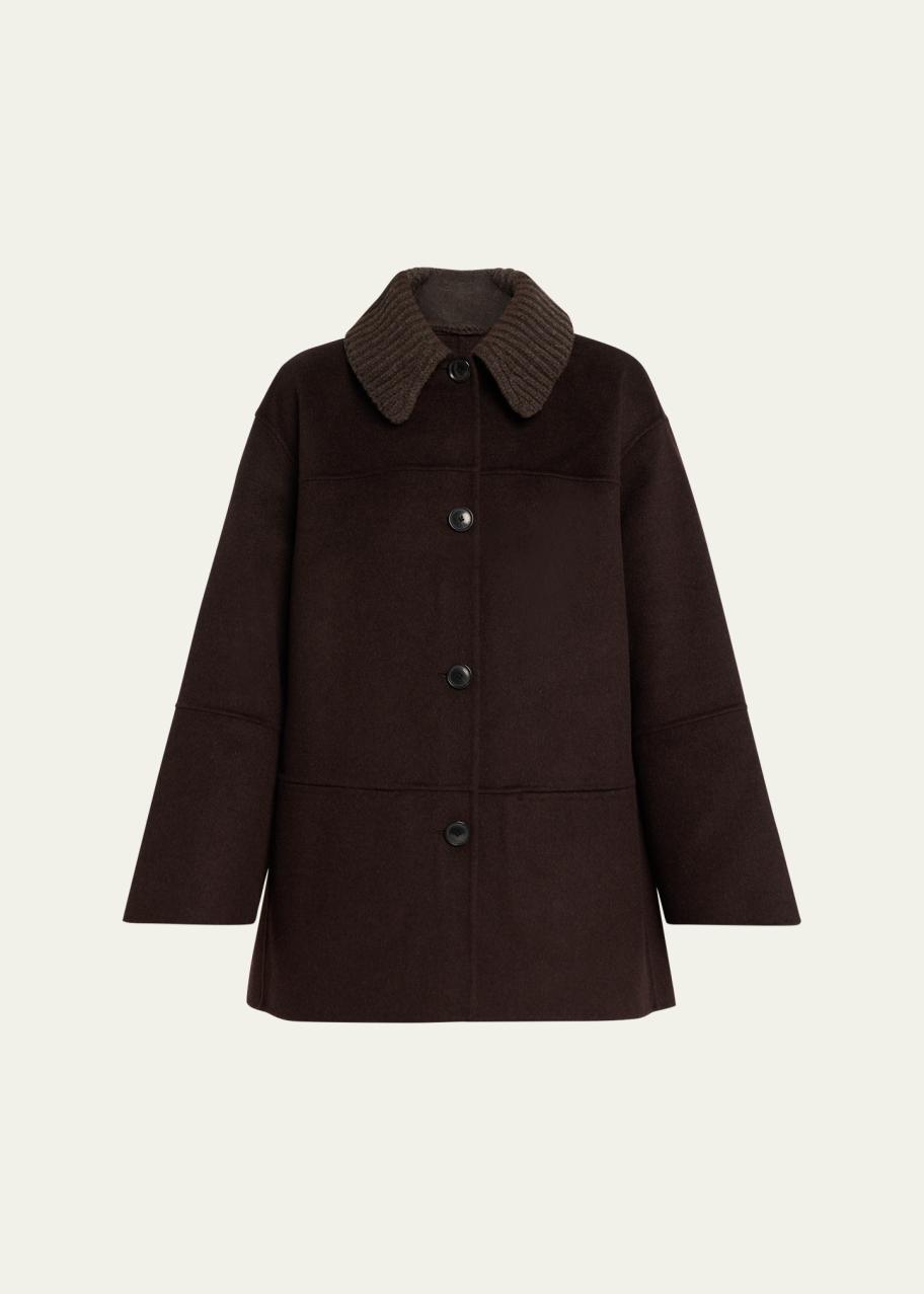 K*】様 <H>DOUBLE FACE BAL COLLAR BELTED CO Proenza Schouler Lisa Double-Face Wool Coat with Removable Collar