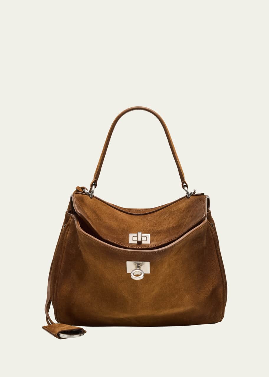 Balenciaga Rodeo Mini Smooth Suede Top-Handle Bag - Bergdorf Goodman
