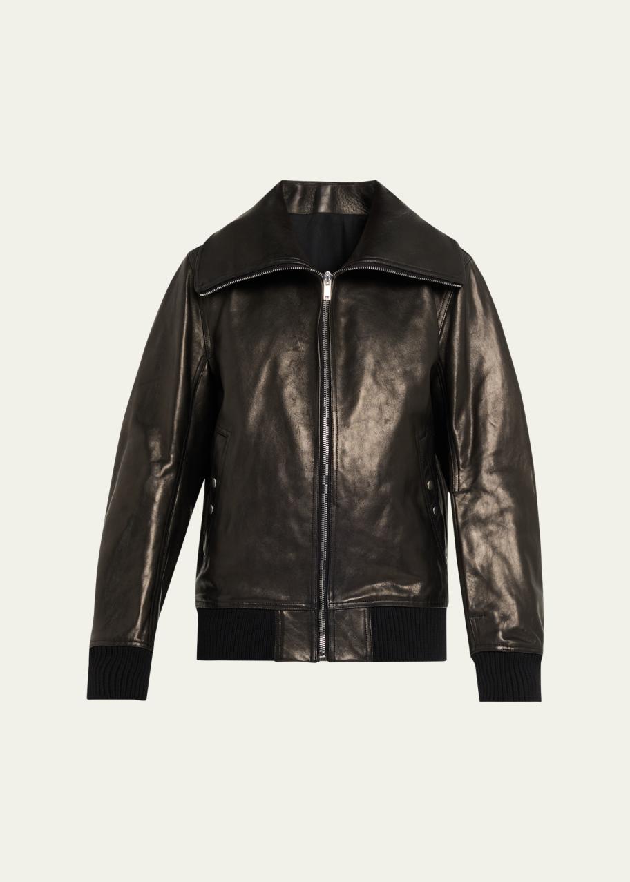 Rick owens風 leather bomber jacket DRKSHDW RICK OWENS Oversized Leather Bomber Jacket - Bergdorf Goodman