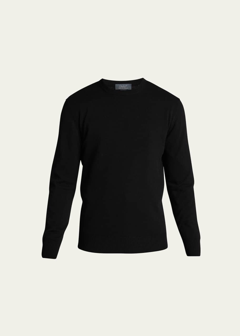 Image 1 of 1: Men's Solid Cashmere Crewneck Sweater