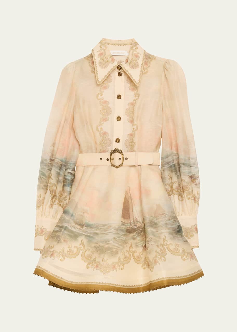 Zimmermann Rebellion Marine Mini Dress - Bergdorf Goodman