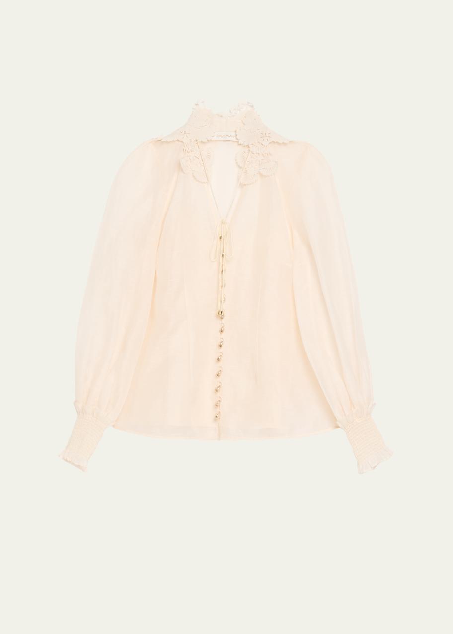 Zimmermann Rebellion Collared Blouse - Bergdorf Goodman