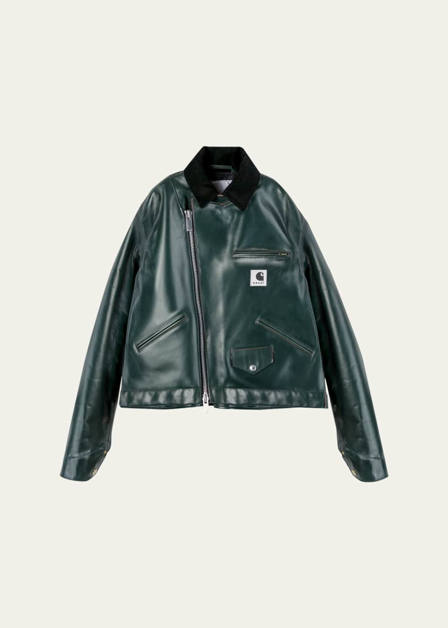 k*k様 25aw sacai Carhartt WIP Leather Jac SACAI x Carhartt WIP Leather Utility Jacket - Bergdorf Goodman