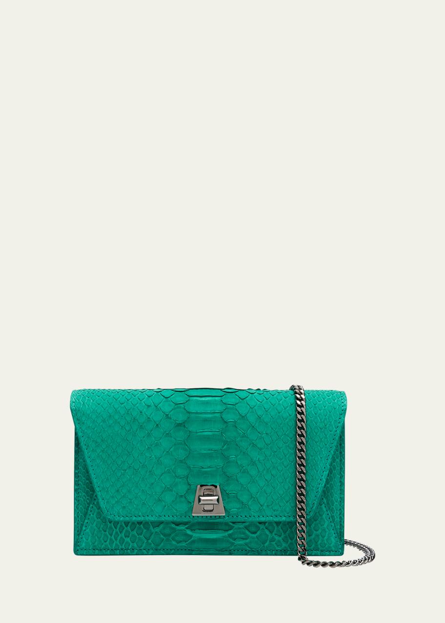 Akris Anouk Snakeskin Suede Envelope Clutch Bag - Bergdorf Goodman