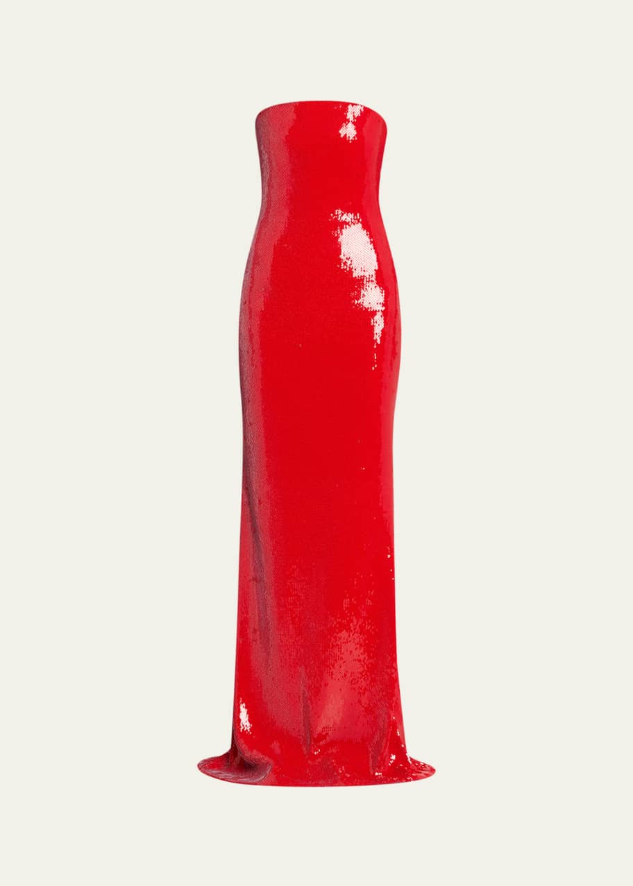 Sergio Hudson Strapless Sequined Gown - Bergdorf Goodman