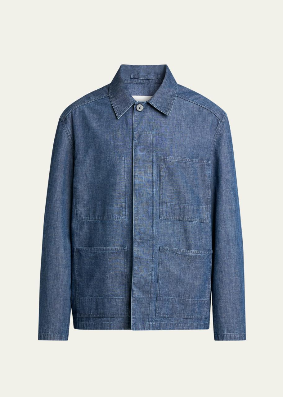 ジャケット・アウター JIL SANDER+ Japanese Denim Overshirt Jil Sander Men's Denim Chore Jacket - Bergdorf Goodman