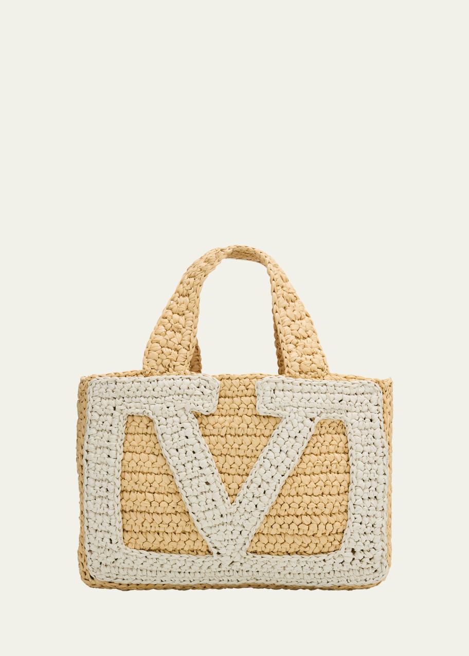 ココ 様　VALENTINO GARAVANI ホーボー　トートバッグリボン羊革 Valentino Garavani Small VLogo Viscose Raffia Tote Bag - Bergdorf