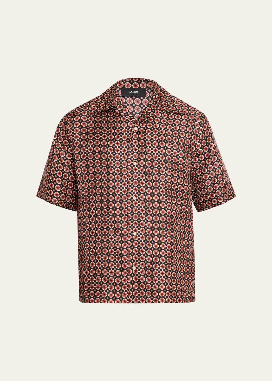 Amiri Men's Silk Medallion Camp Shirt - Bergdorf Goodman