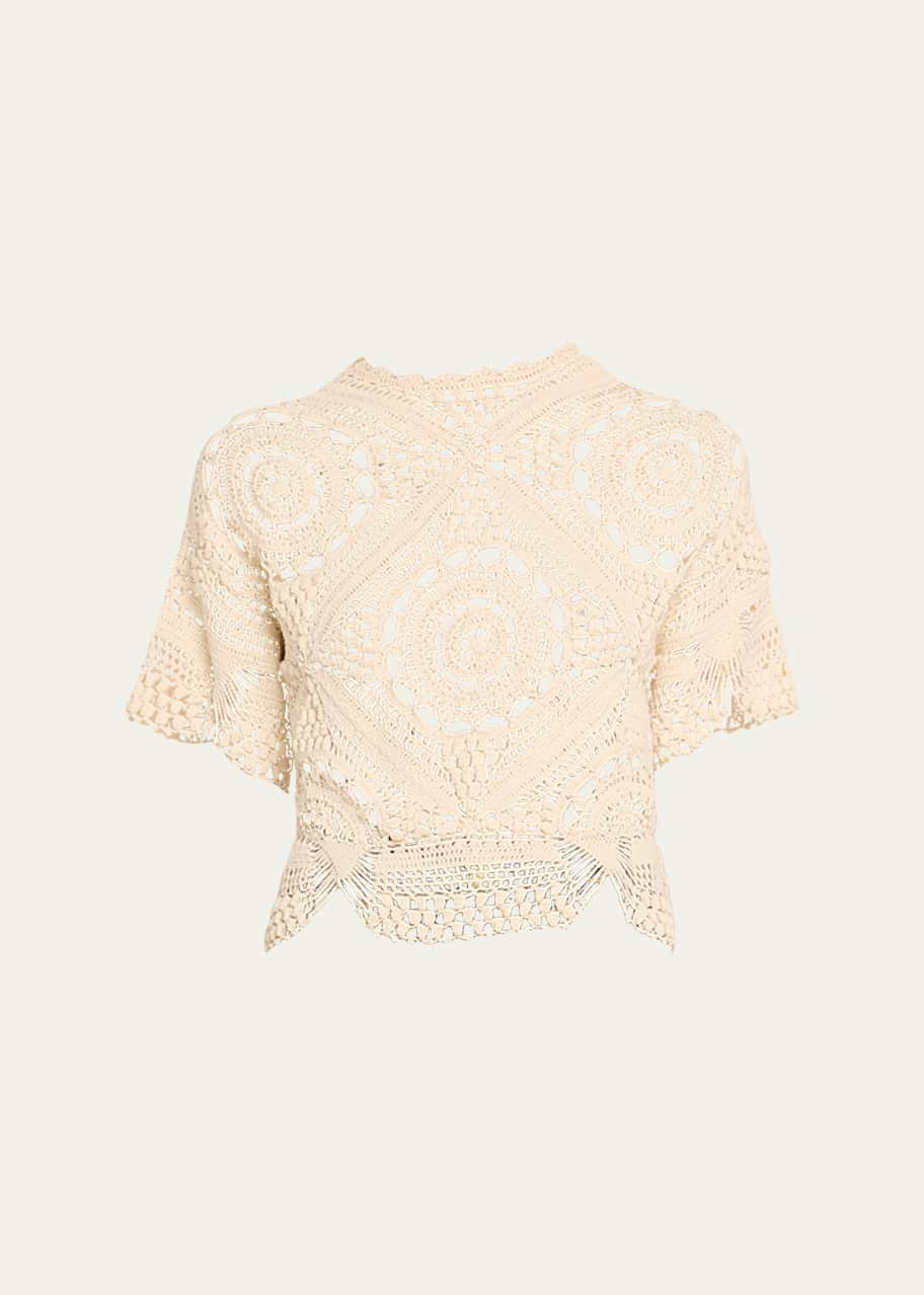 Ulla Johnson Maddalena Handmade Crochet Top - Bergdorf Goodman