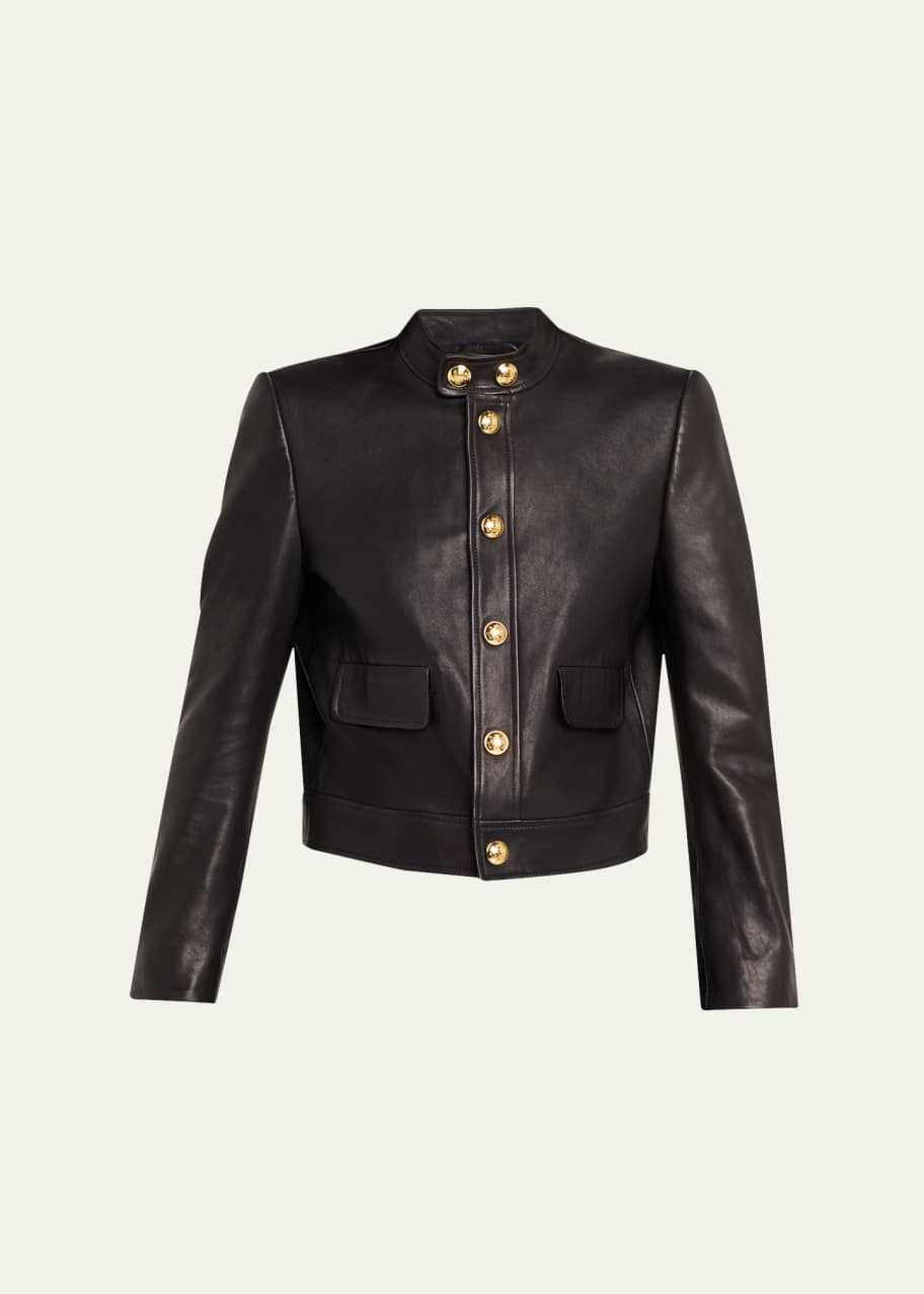 Nili Lotan Hadley Leather Crop Jacket - Bergdorf Goodman