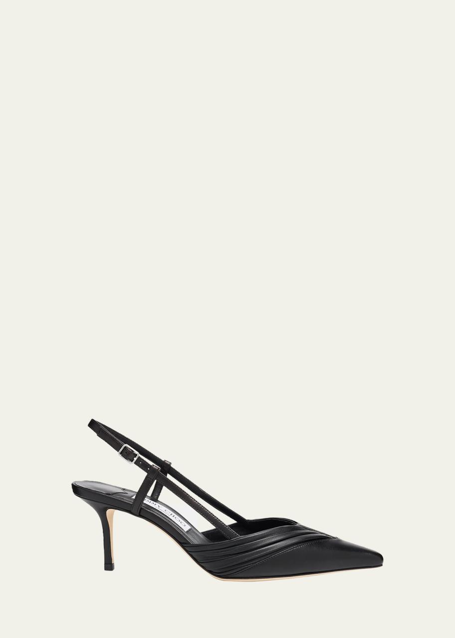 Jimmy Choo Afia 65 Leather Slingback Pumps - Bergdorf Goodman