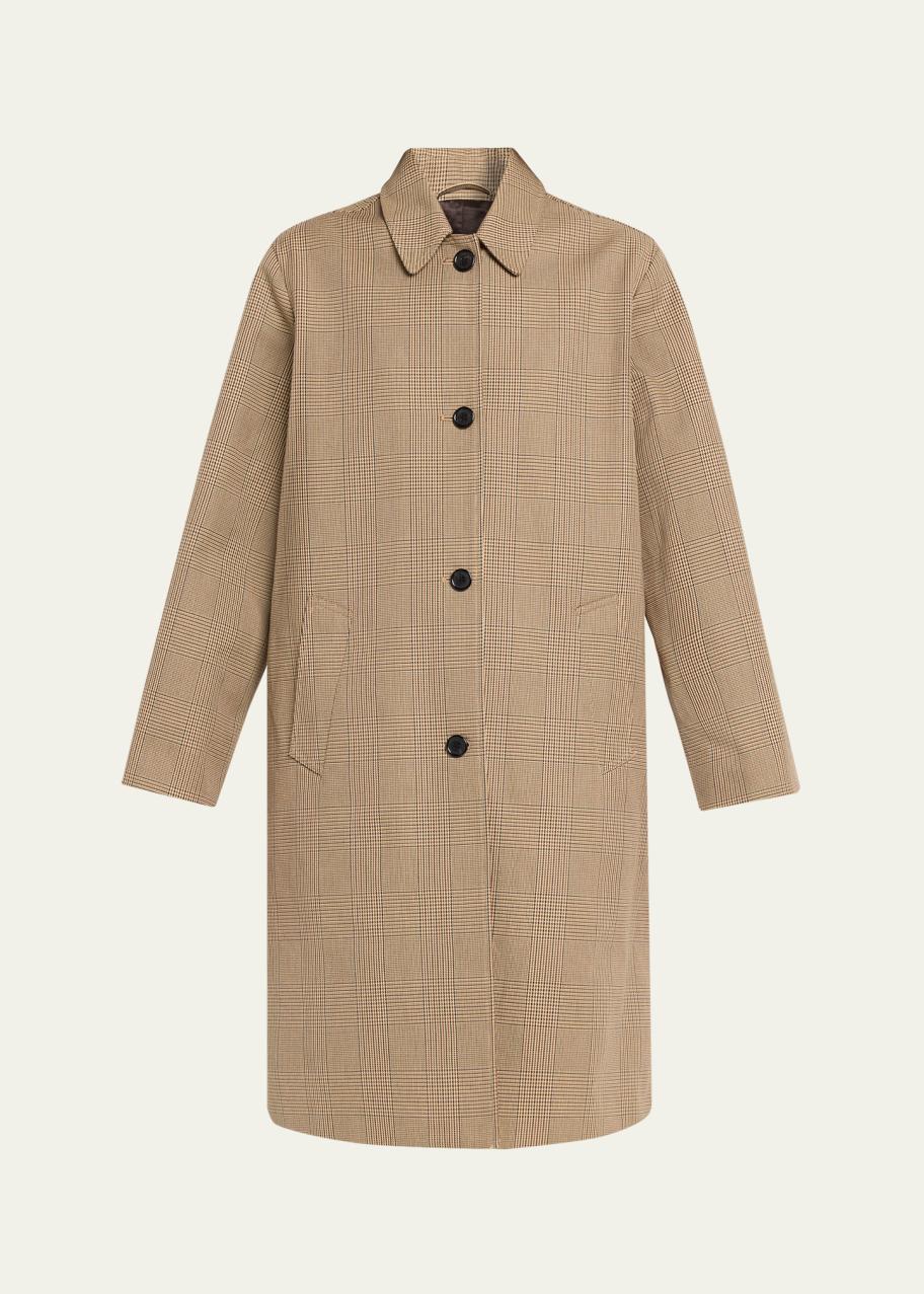 Nili Lotan Watson Check Cotton Duster Coat - Bergdorf Goodman
