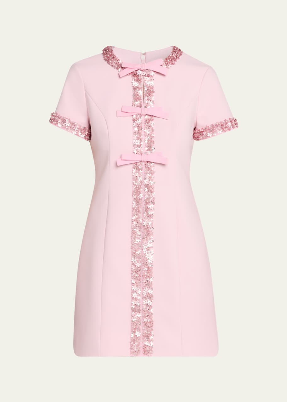cinq a sept pink mini dress Cinq  Sept Moriah Pleated Mini Dress