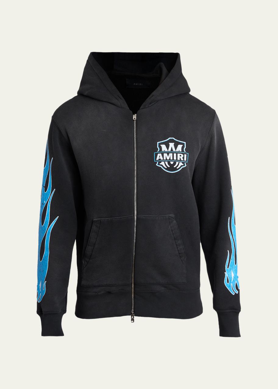 Amiri Men's MA Flames Full-Zip Hoodie - Bergdorf Goodman