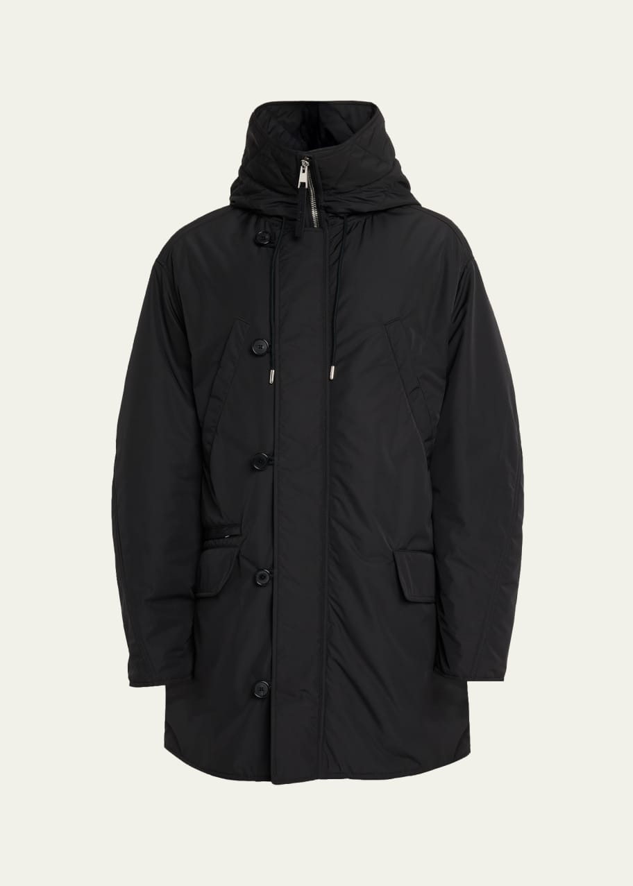 Givenchy 黒 フード付きジャケット Givenchy Men's Couture Seam Hooded Parka - Bergdorf Goodman