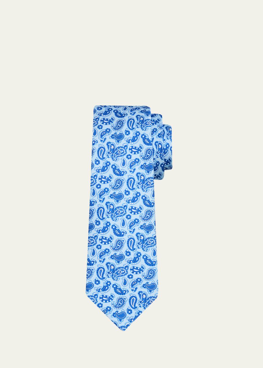 Kiton Men's Tonal Paisley Silk 7-Fold Tie - Bergdorf Goodman