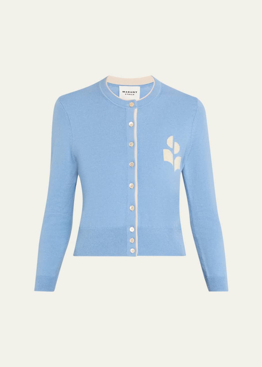 Etoile Isabel Marant Lona Logo Cardigan - Bergdorf Goodman