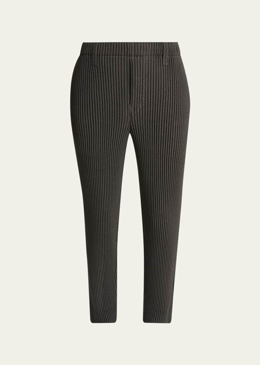 Homme Plisse Issey Miyake Men's Wool Like Light Pleated Pants