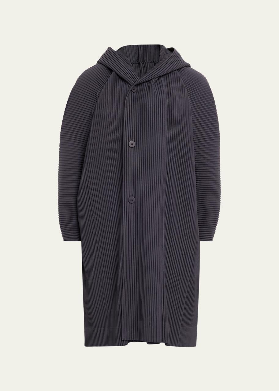 Homme Plisse Issey Miyake Hooded Plisse Coat - Bergdorf Goodman