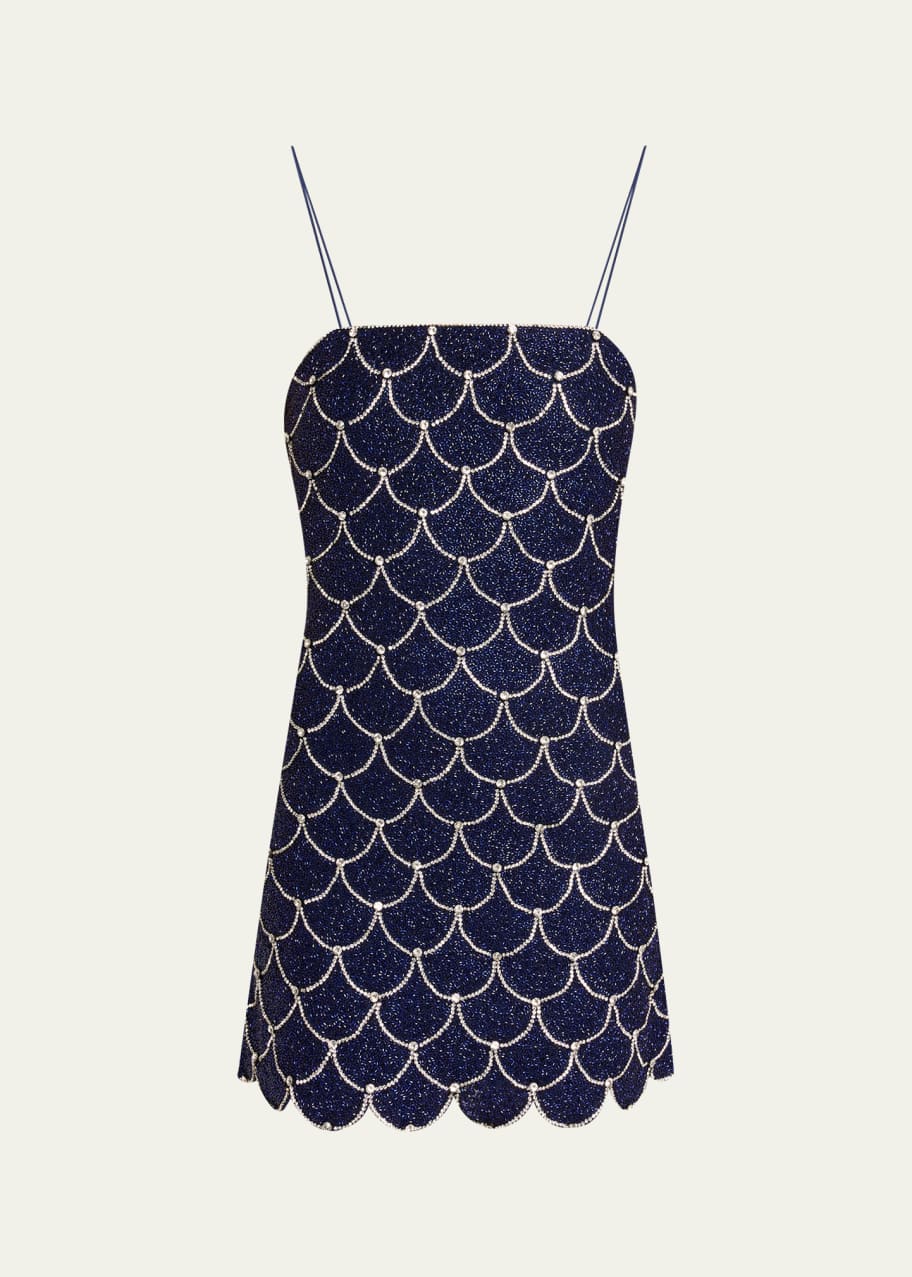 ALICE + OLIVIA Nina Embellished Mini Dress - Bergdorf Goodman