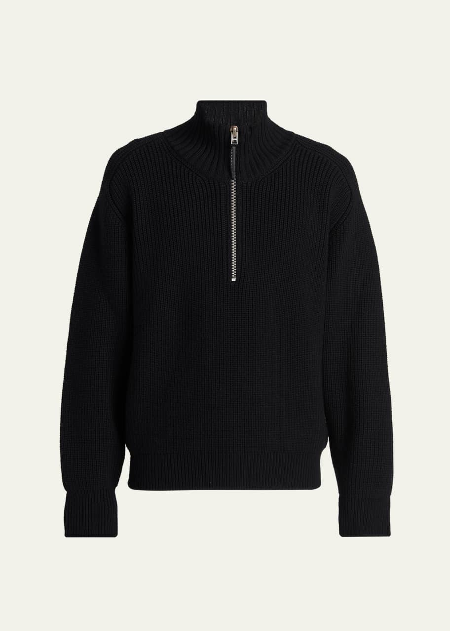 TOM FORD Men's Merino Wool Half-Zip Sweater - Bergdorf Goodman
