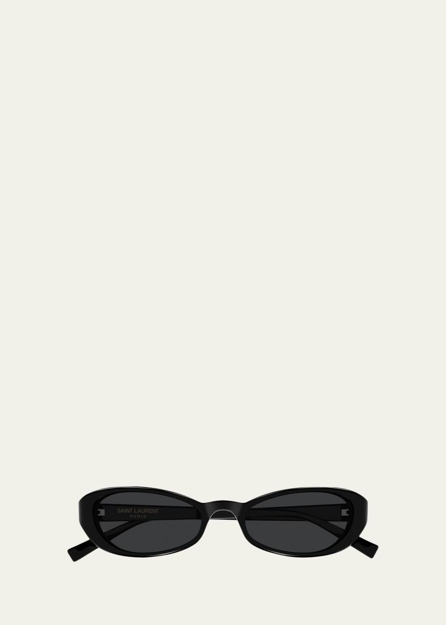Saint Laurent 51mm Acetate Oval Sunglasses - Bergdorf Goodman