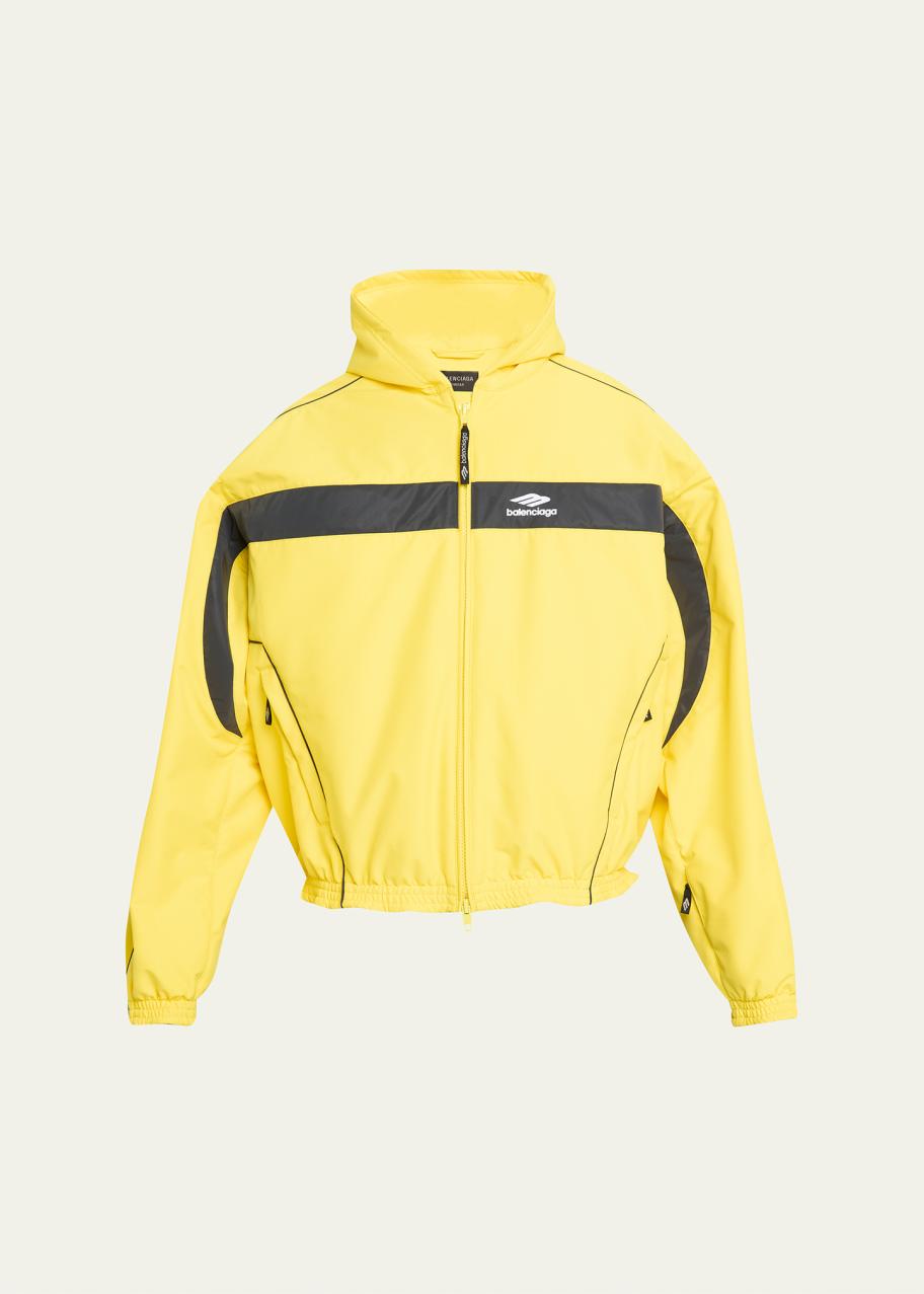 Balenciaga Men's Technical Hooded Track Jacket - Bergdorf Goodman