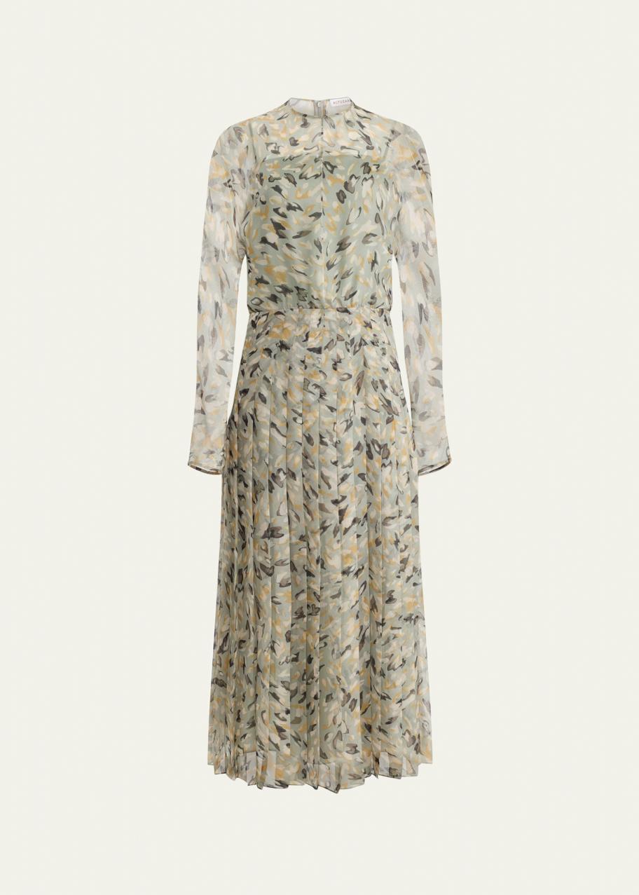 Altuzarra Birdy Printed Chiffon Long-Sleeve Maxi Dress - Bergdorf