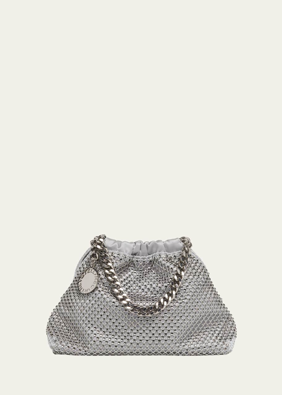 Stella McCartney Falabella Small Rhinestone Mesh Top Handle Bag