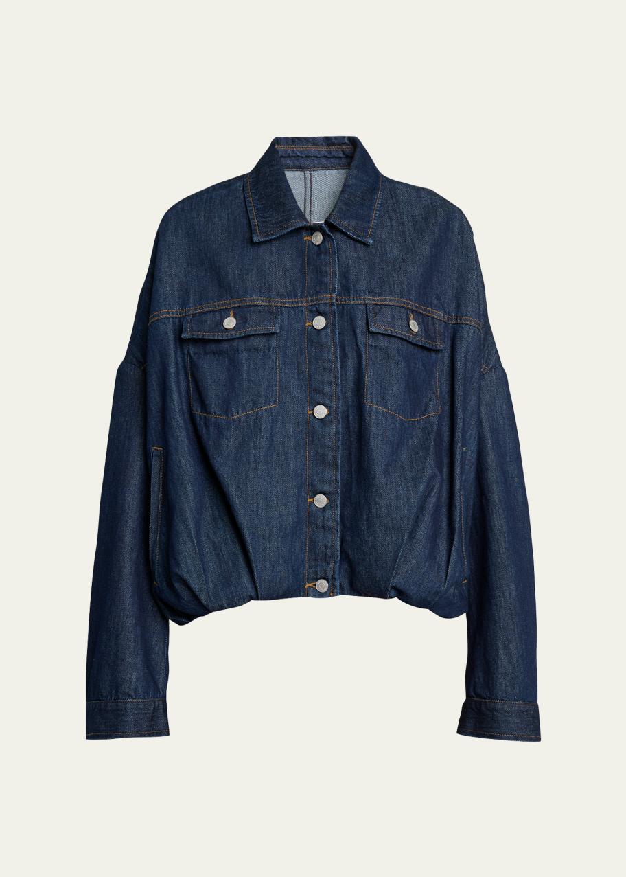 Dries Van Noten Denim Bubble Jacket - Bergdorf Goodman