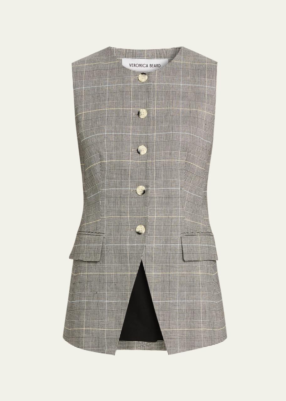 Veronica Beard Lois Tailored Plaid Vest - Bergdorf Goodman