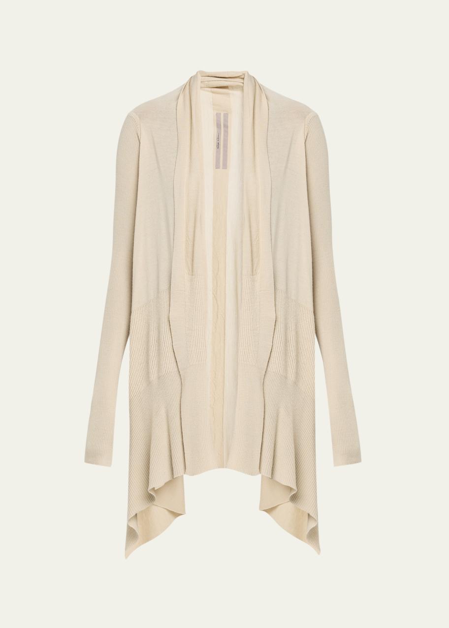 Rick Owens Wool Rib Wrap Cardigan - Bergdorf Goodman