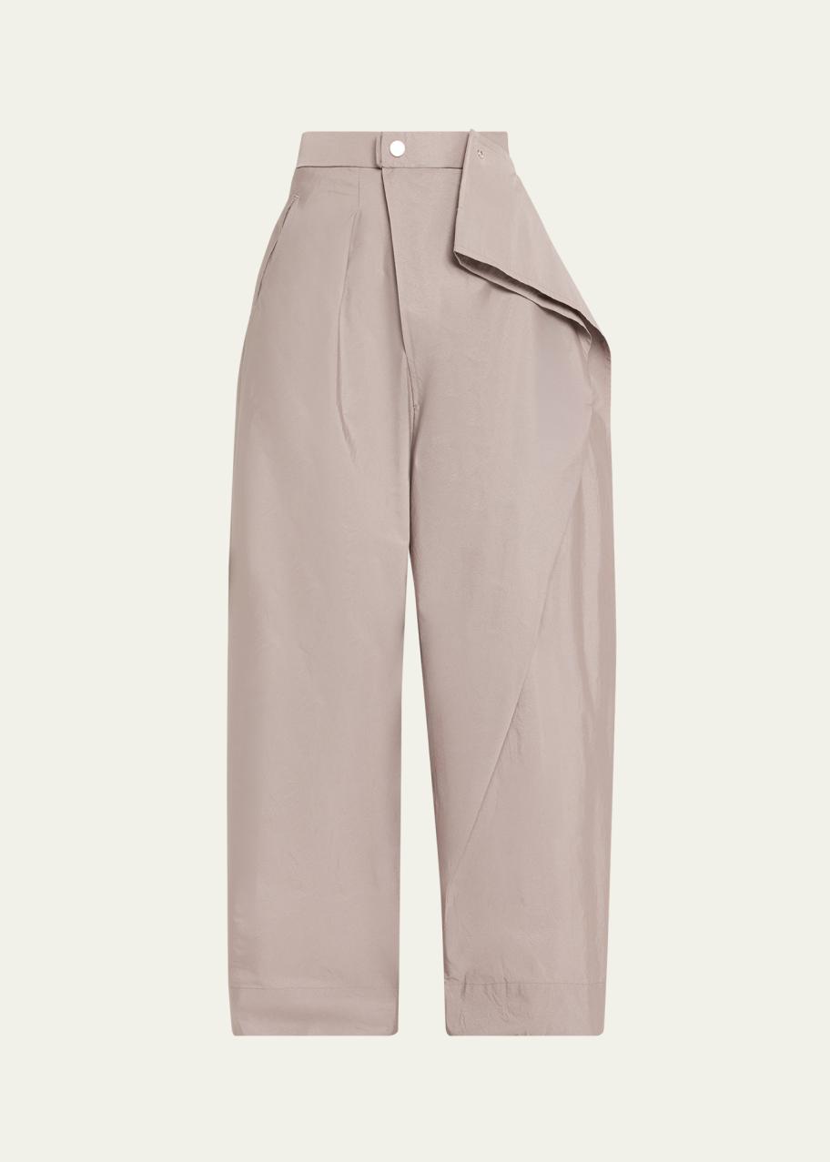 アッキー Issey Miyake Akimbo Asymmetric Wide-Leg Twill Pants - Bergdorf Goodman