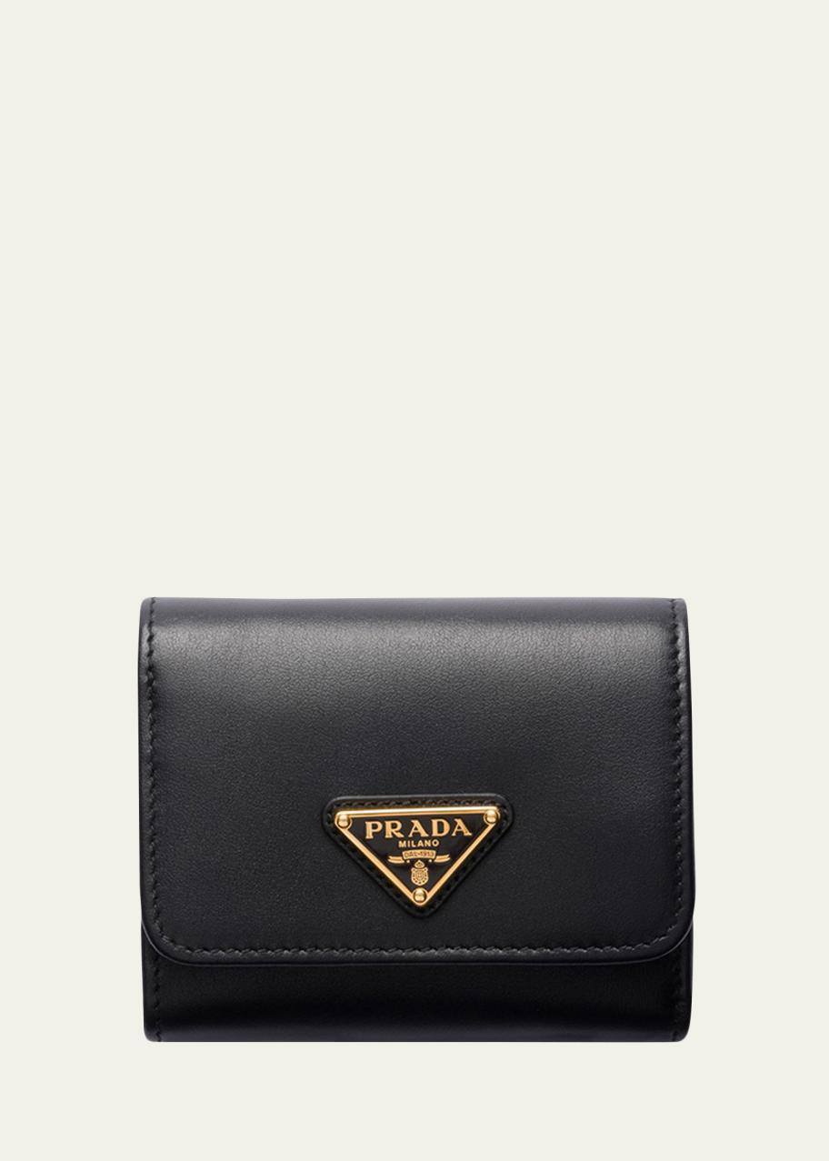 Prada Small Trifold Leather Wallet - Bergdorf Goodman