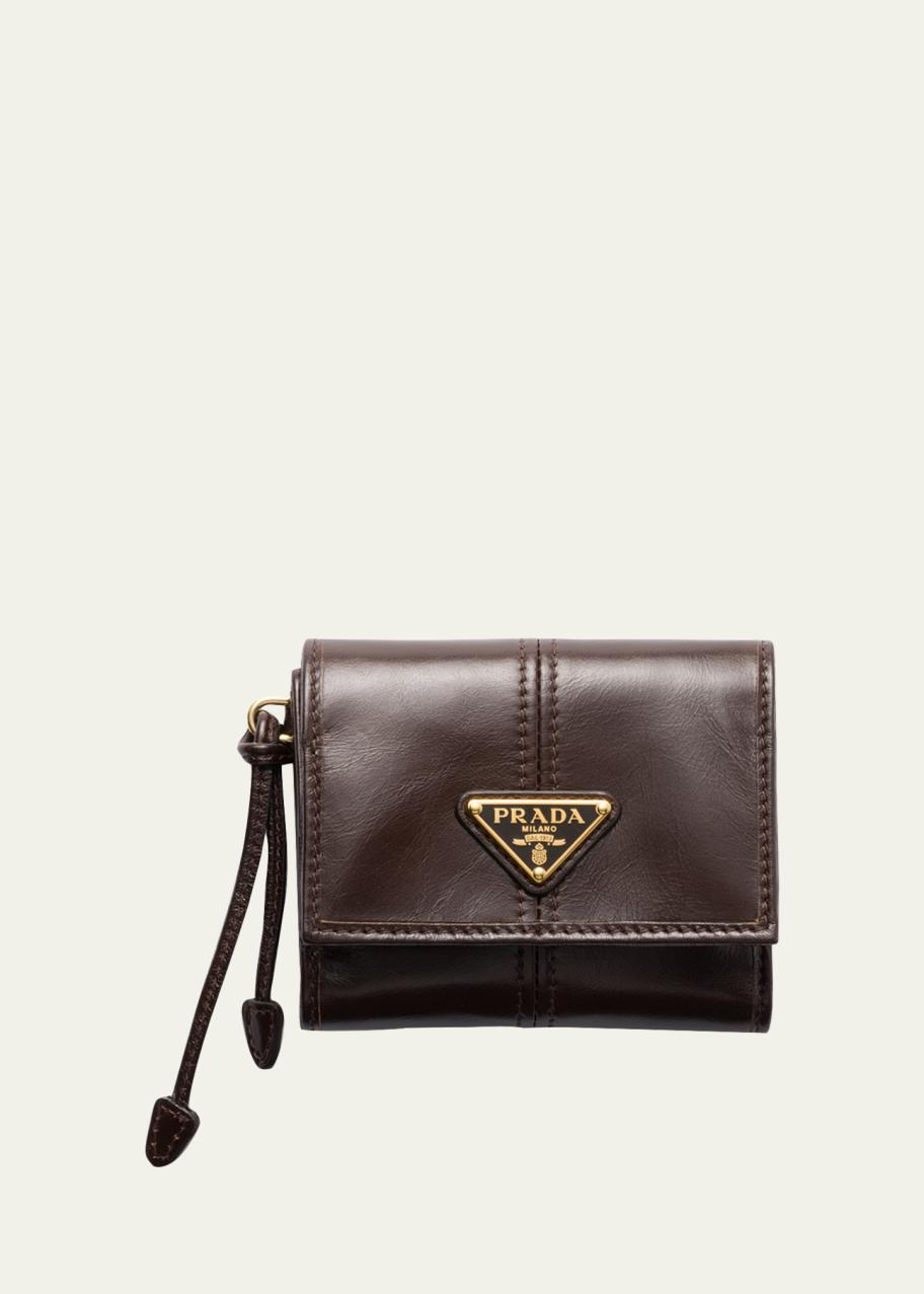 Prada Small Trifold Leather Wallet - Bergdorf Goodman