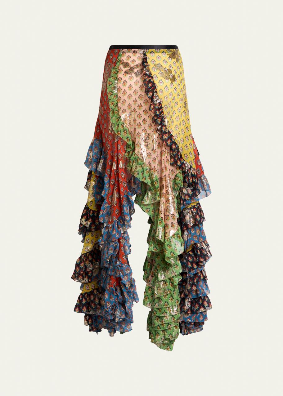 Etro Asymmetric Ruffled Maxi Skirt - Bergdorf Goodman