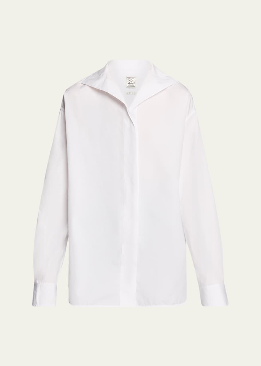 TOTEME シャツ　美品 Toteme Sharp Poplin Shirt - Bergdorf Goodman