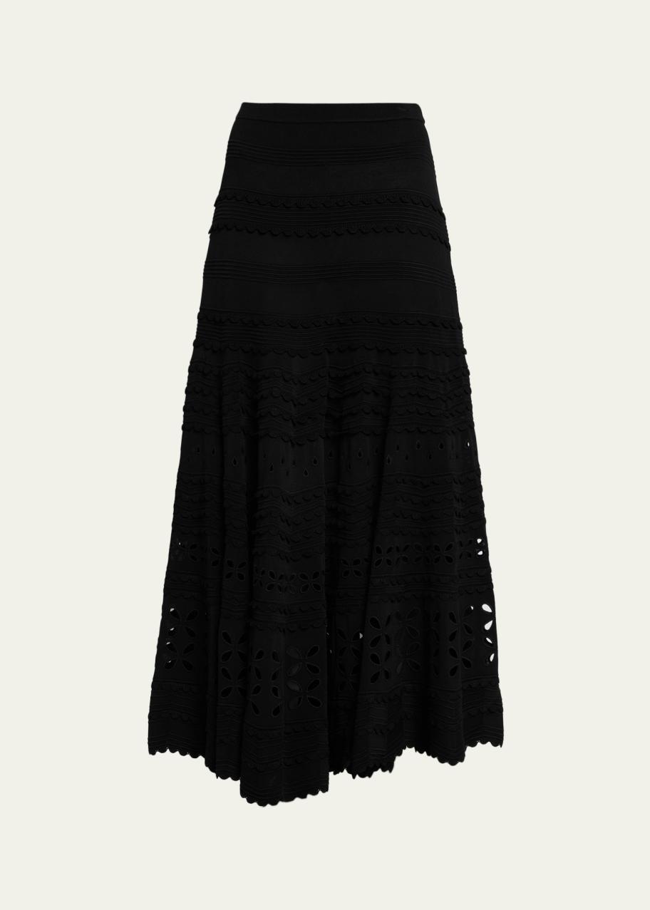 Ulla Johnson Annisa Eyelet Knit Maxi Skirt - Bergdorf Goodman
